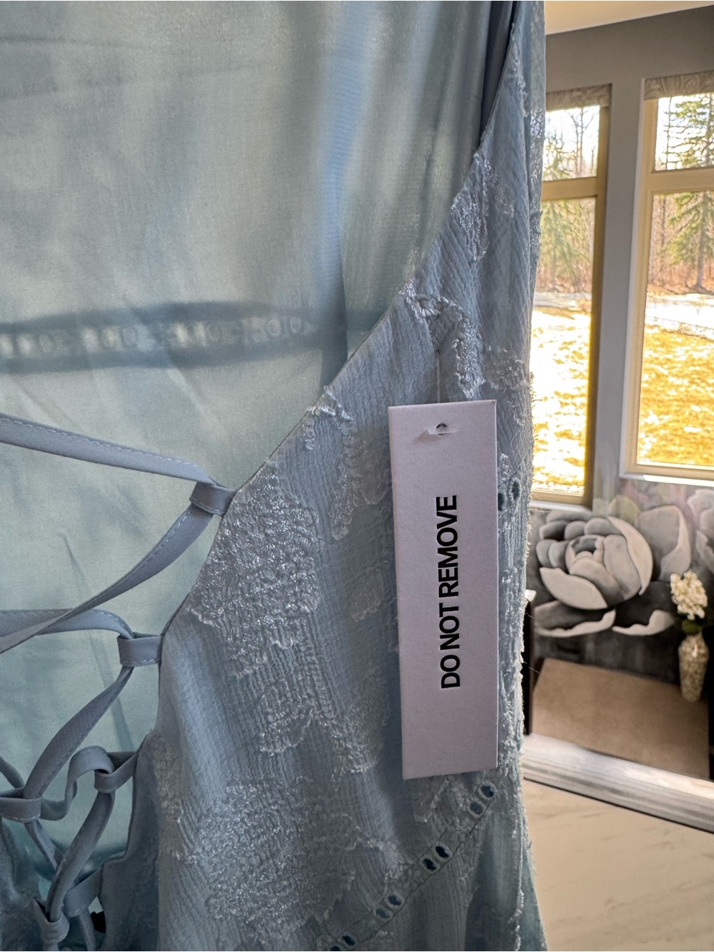 Princess Polly South of France Maxi Dress in Blue. Size: 10. Blue floral dress - Picture 5 of 6